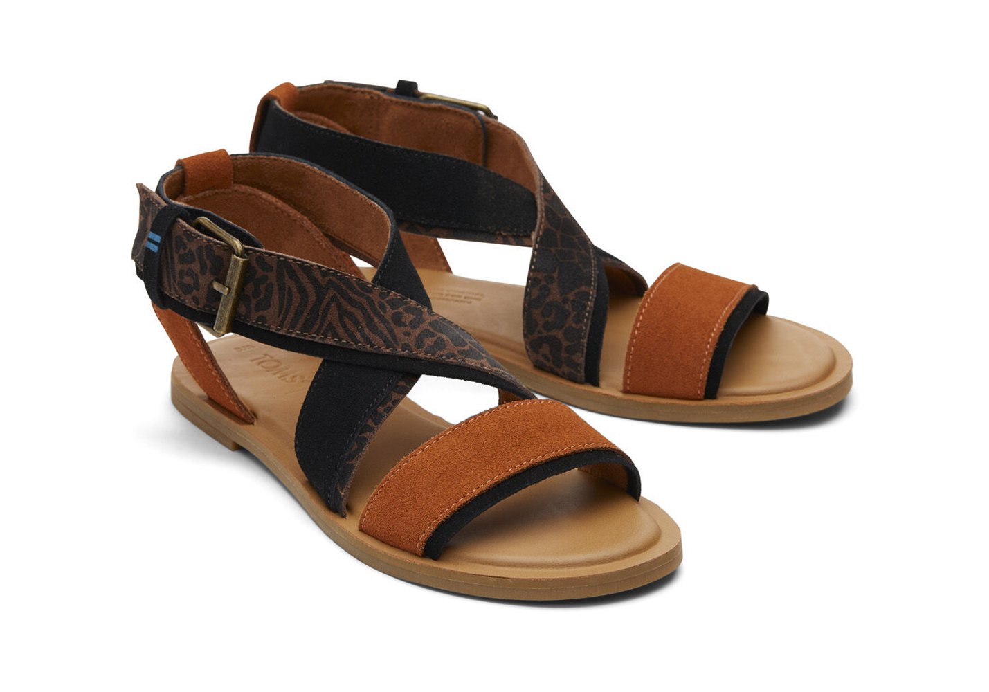 Toms Sidney Sandals Brown - Womens - 13654-QMZT